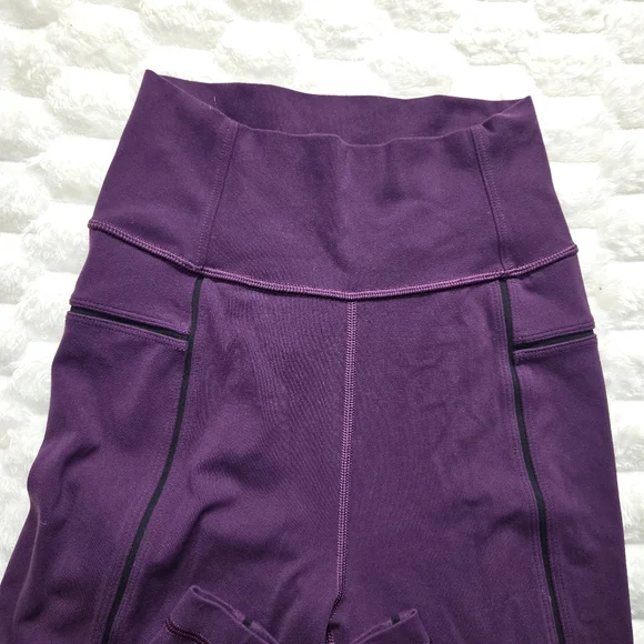 Lululemon Simply Bare Tight Darkest Magenta Sz 4 Nulu High Rise Yoga Full Length - Picture 3 of 6